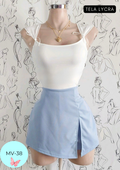 Conjunto MV-38 BLANCO/CELESTE