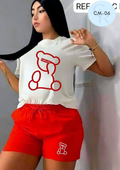 Conjunto CM-06 BLANCO/ROJO
