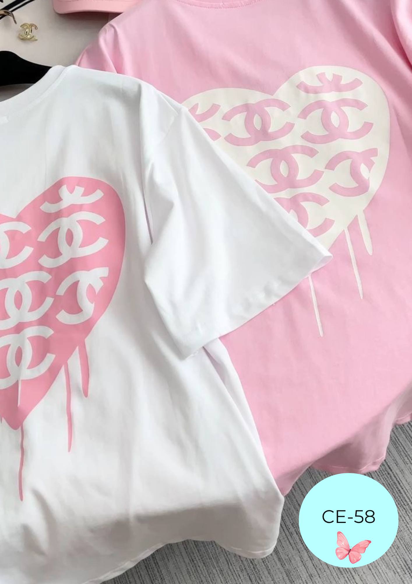 Camiseta CE-58 ROSA/BLANCO