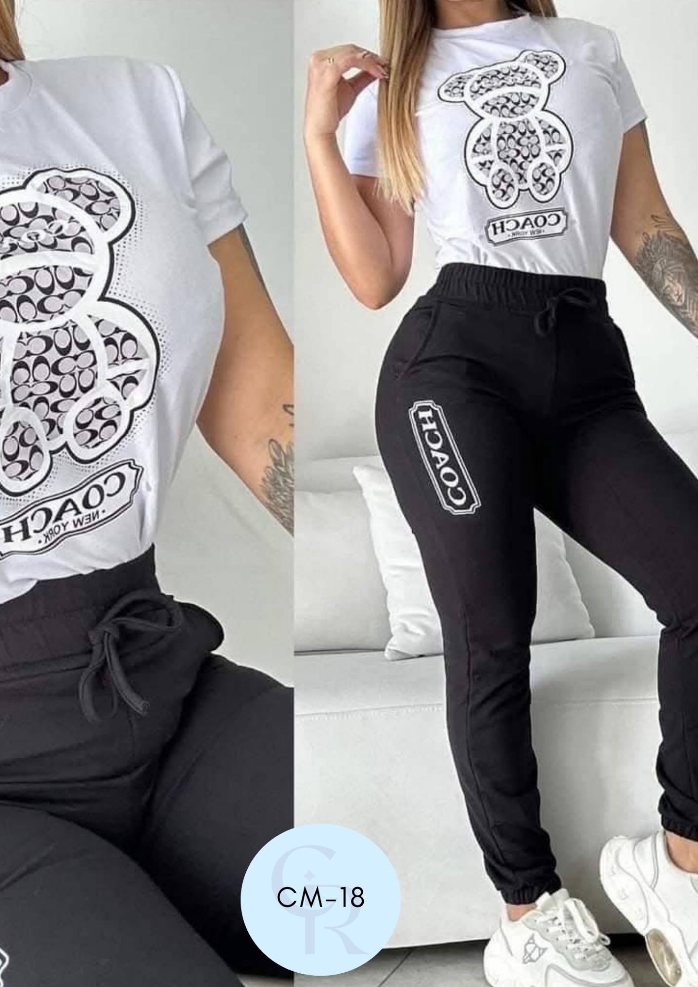 Conjunto CM-18 BLANCO/NEGRO