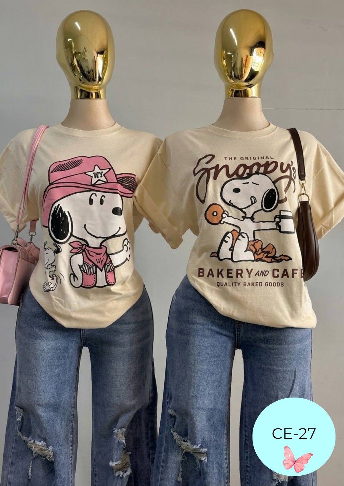 Camiseta CE-27 SNOOPY ROSA