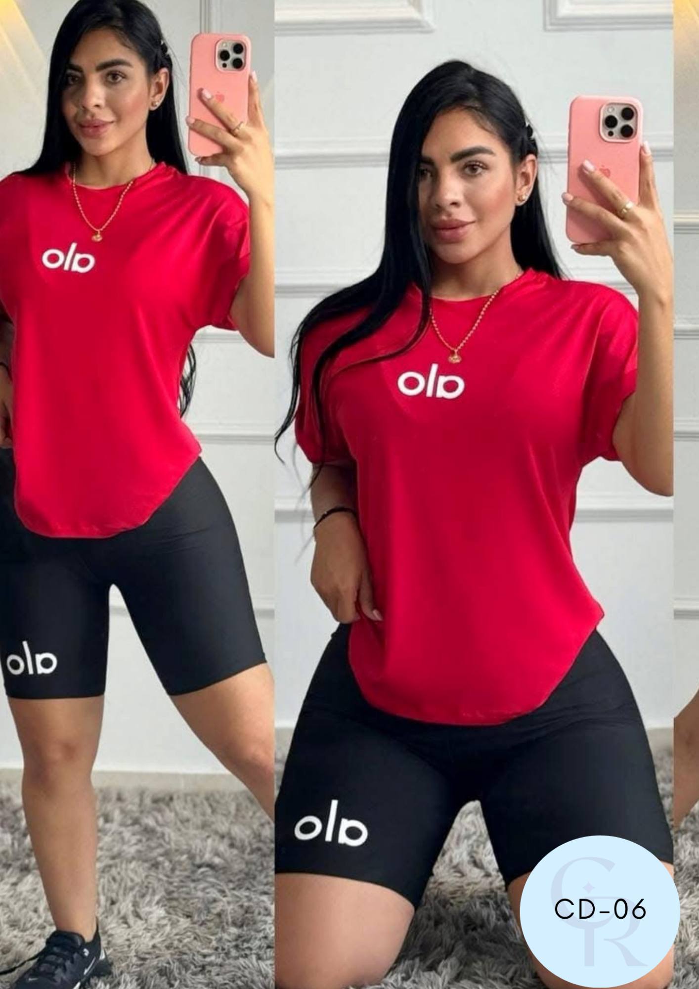 Conjunto CD-06 ROJO/NEGRO